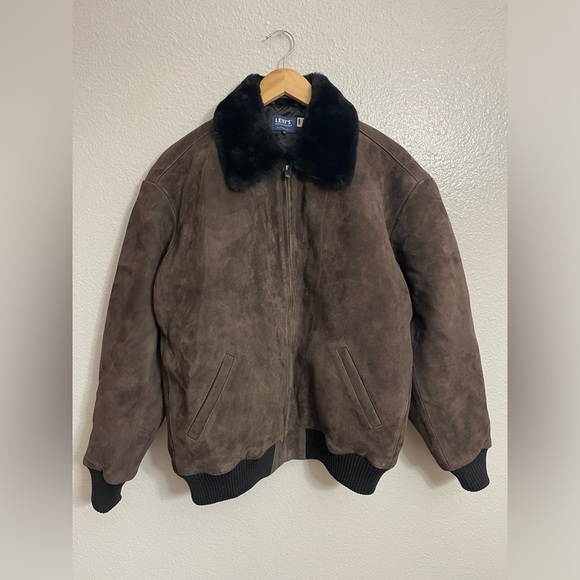 Levi's: Made & Crafted Suede Bomber Jacket - Picture 3 of 13